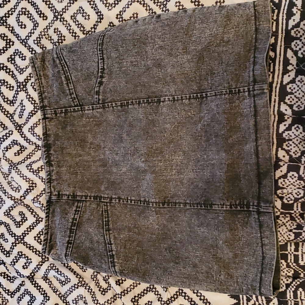 3 for $15 Edgy Denim High-waisted Pencil Skirt